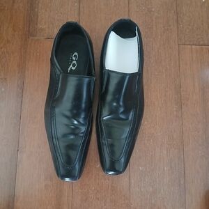 Black Leather Men's Loafers